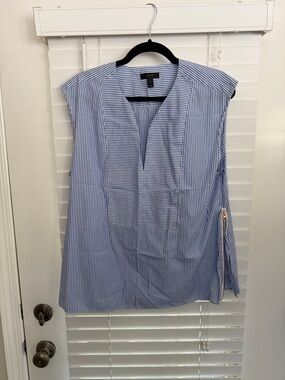 J. Crew Blue & White Striped Shirt